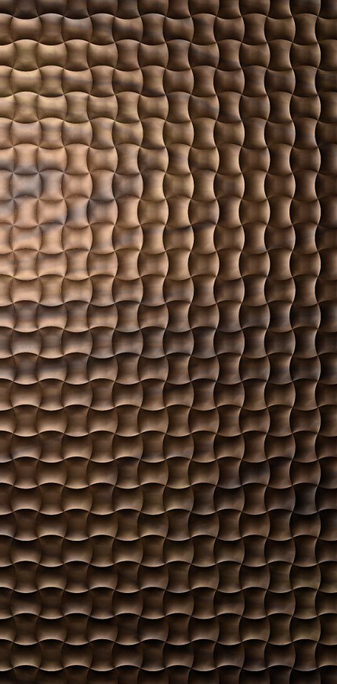 3D Wall Pannel - AW-507 Modern Geometric Wave Relief Carving Model